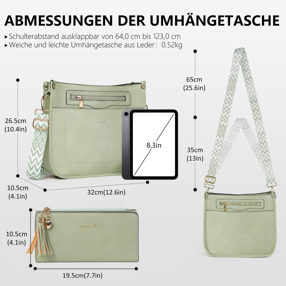 TANTOMI 2-teiliges Umhängetaschen-Set für Damen