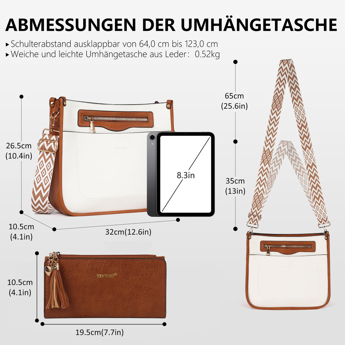 TANTOMI 2-teiliges Umhängetaschen-Set für Damen