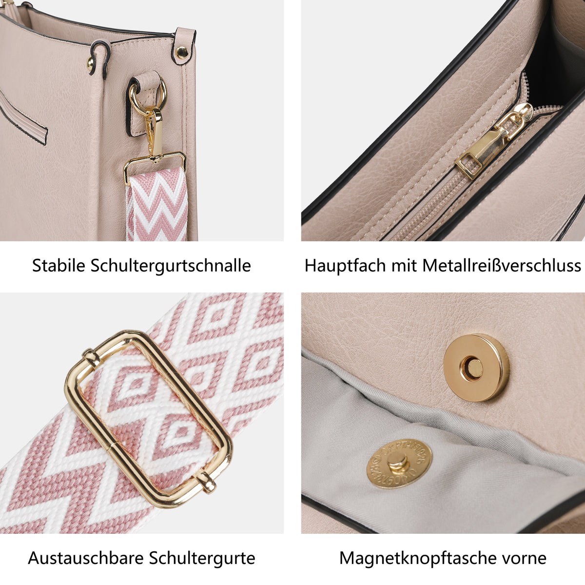 TANTOMI 2-teiliges Umhängetaschen-Set für Damen
